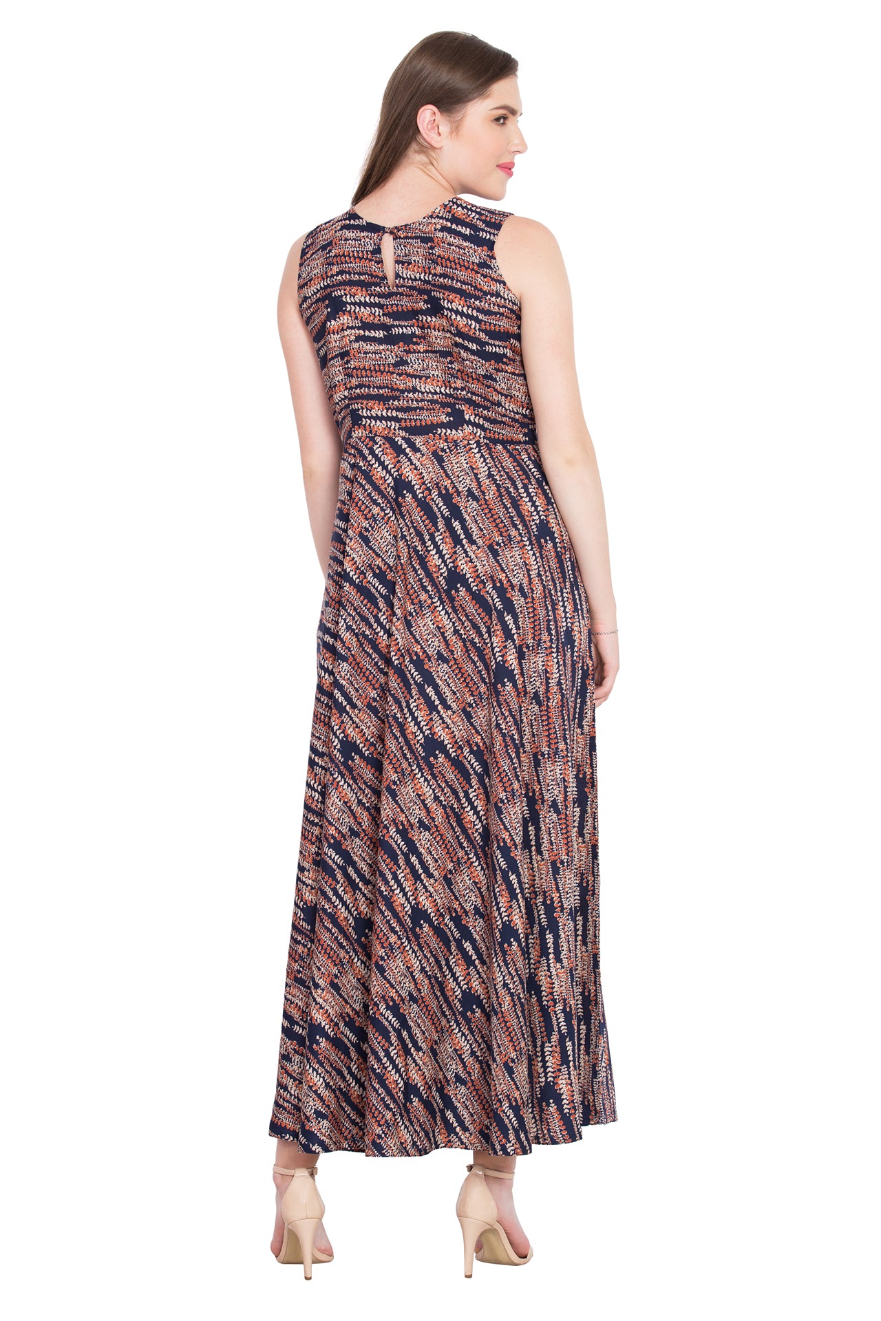Rudraaksha Floral Sleeveless Maxi Dress