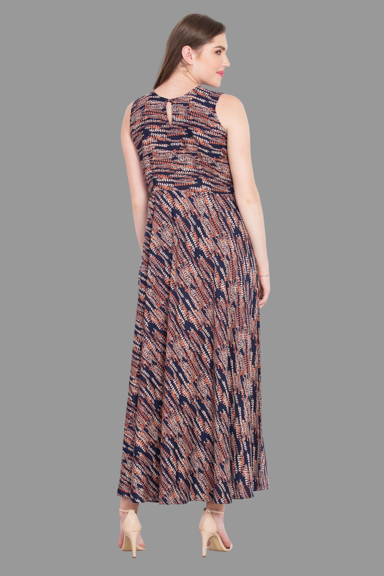 Rudraaksha Floral Sleeveless Maxi Dress