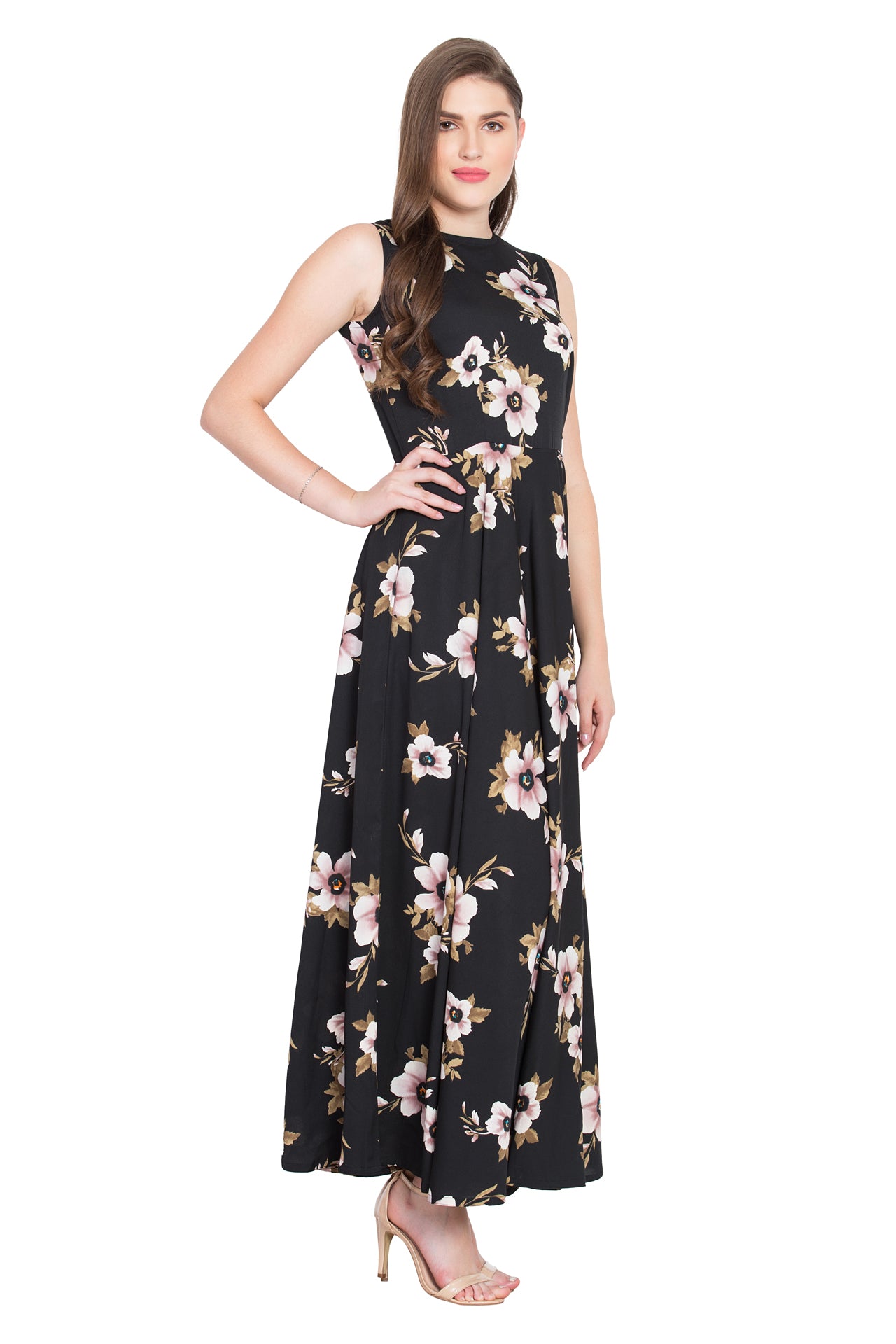 Rudraaksha Floral Sleeveless Maxi Dress