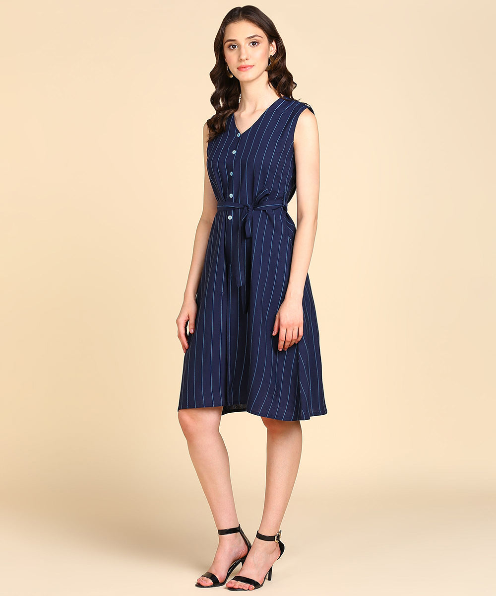 Rudraaksha Stylish Striped Dress For women