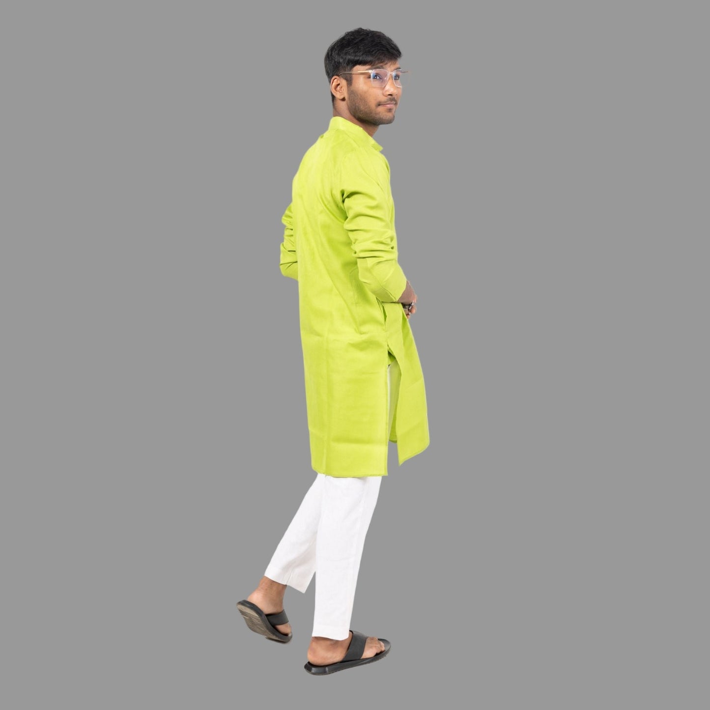 Men’s Long Cotton Kurta – Classic Comfort Meets Timeless Style RUDRAAKSHA