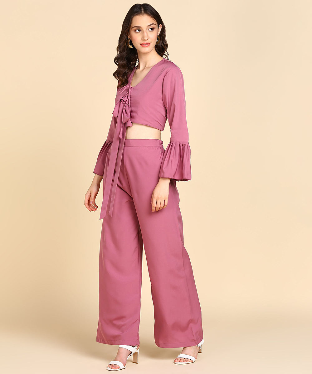 Rudraaksha Stylish solid Co-Ord-Set For women