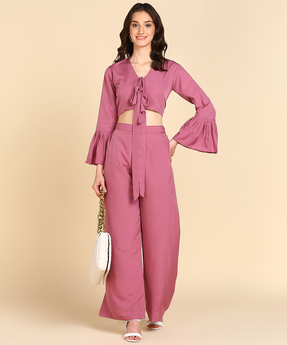Rudraaksha Stylish solid Co-Ord-Set For women