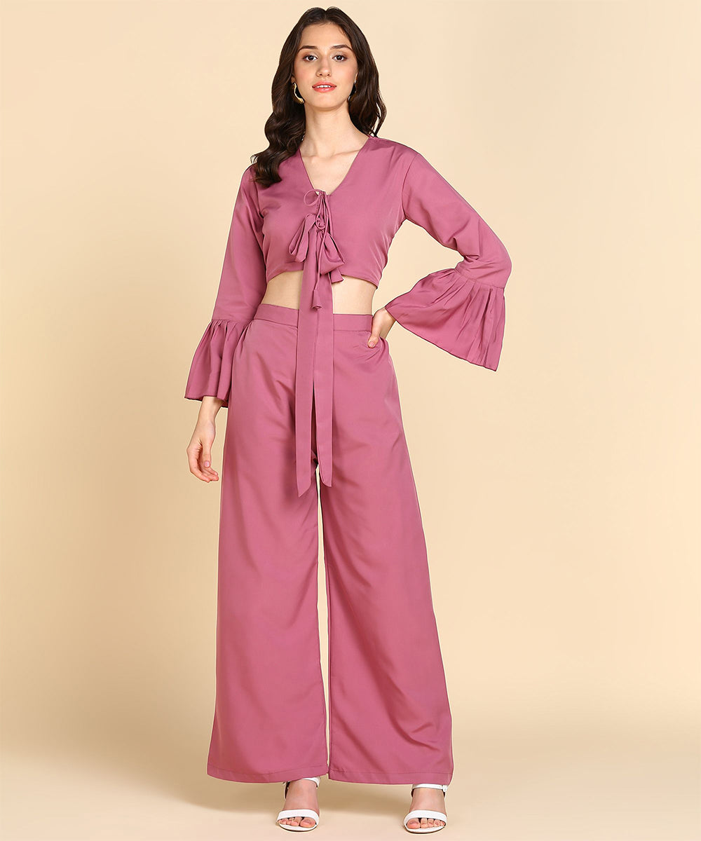 Rudraaksha Stylish solid Co-Ord-Set For women