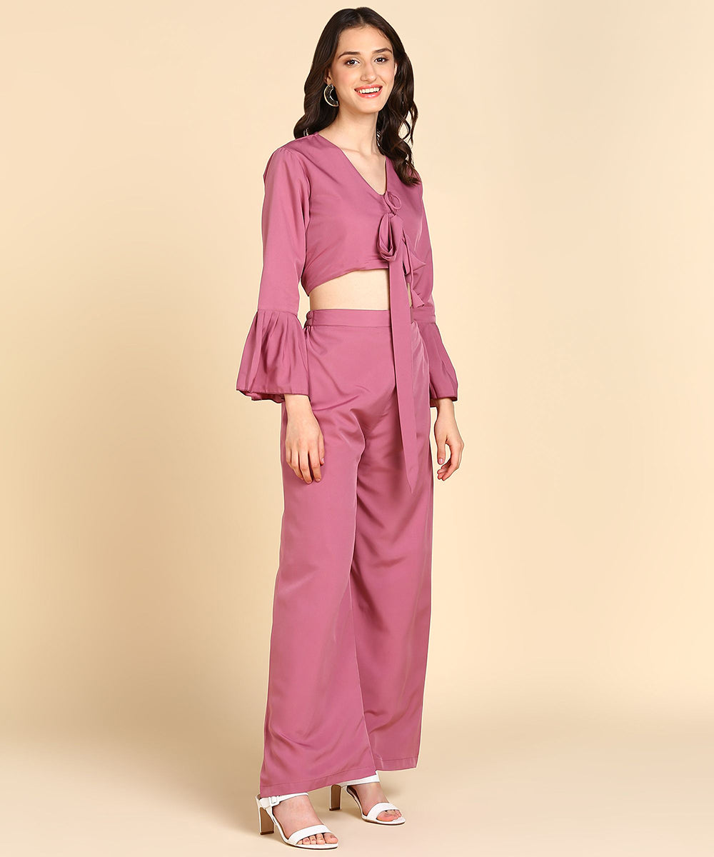 Rudraaksha Stylish solid Co-Ord-Set For women