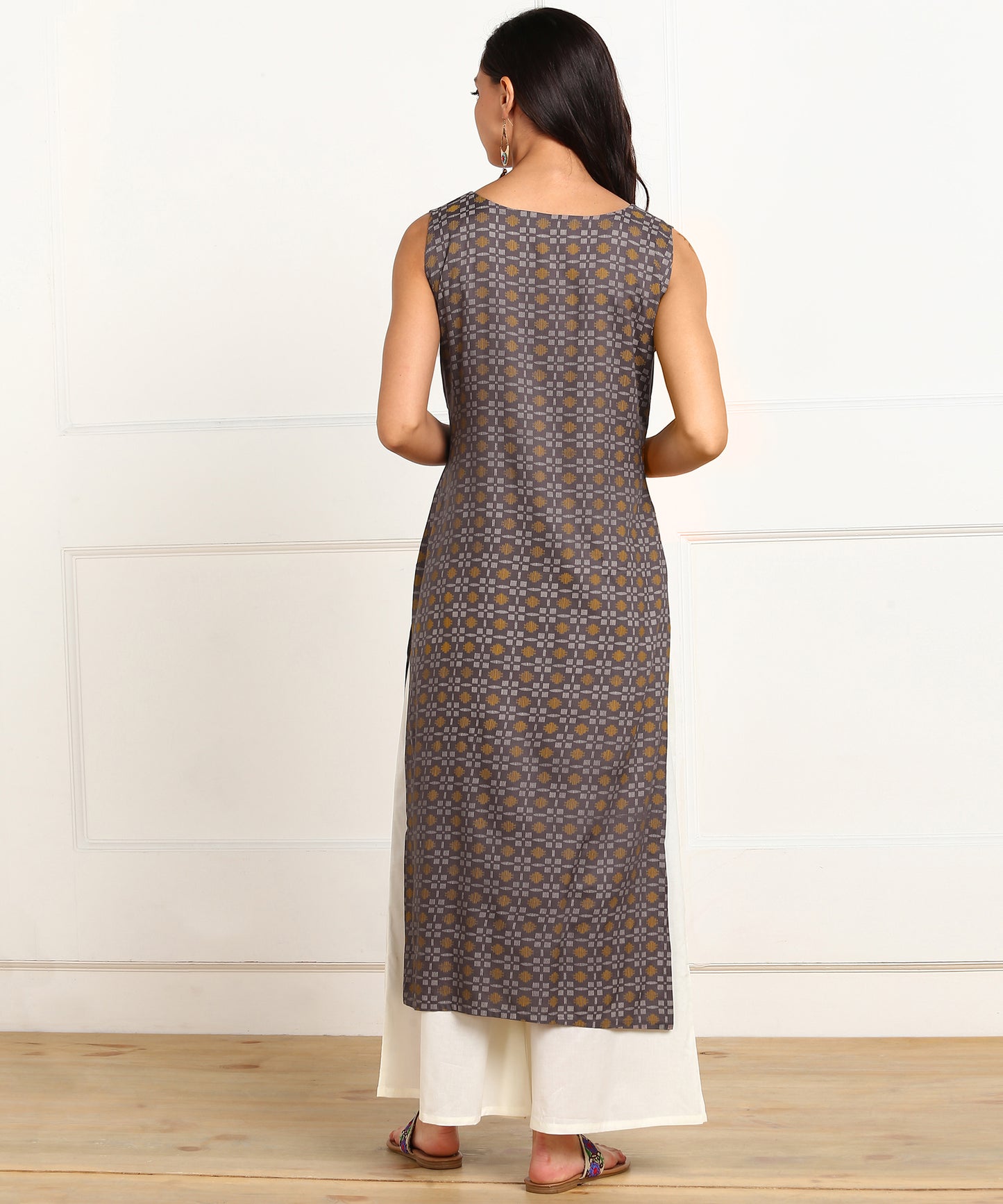 Rudraaksha Straight Kurta with Palazzo Set