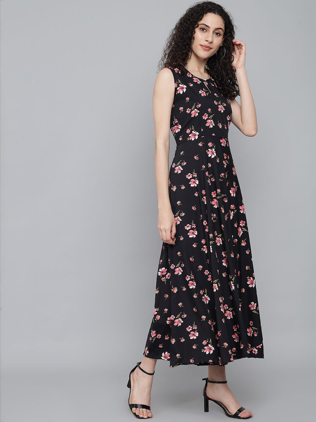 Rudraaksha trendy floral maxi dress for women