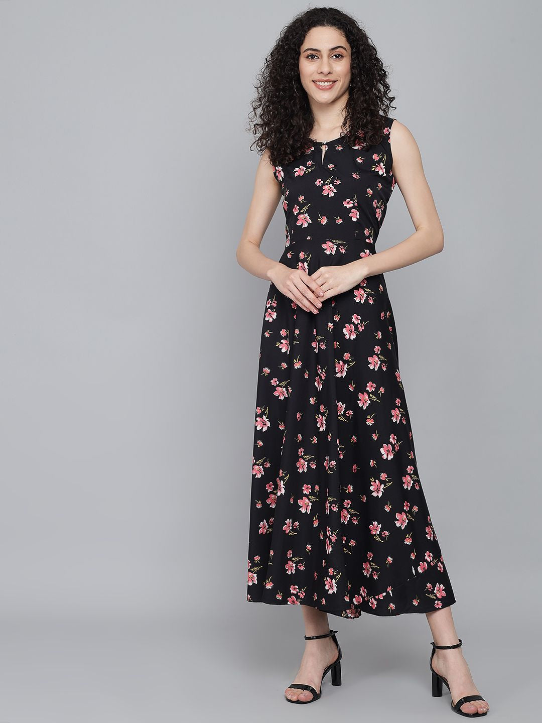 Rudraaksha trendy floral maxi dress for women