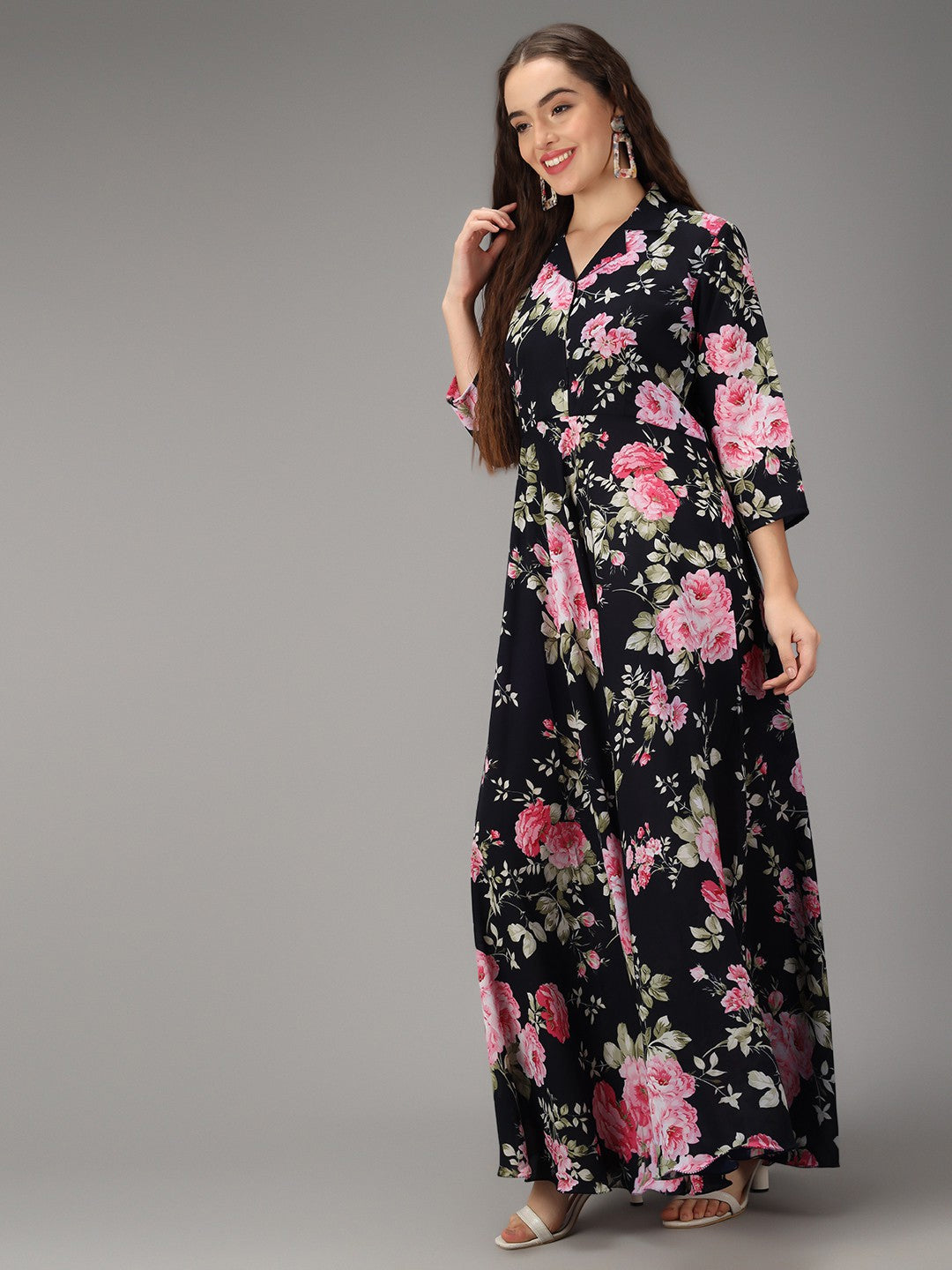 Rudraaksha women printed Aqua Blue stylish Dress