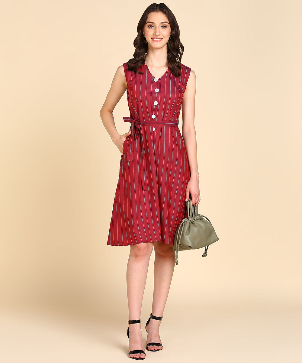 Rudraaksha Stylish Striped Dress For women
