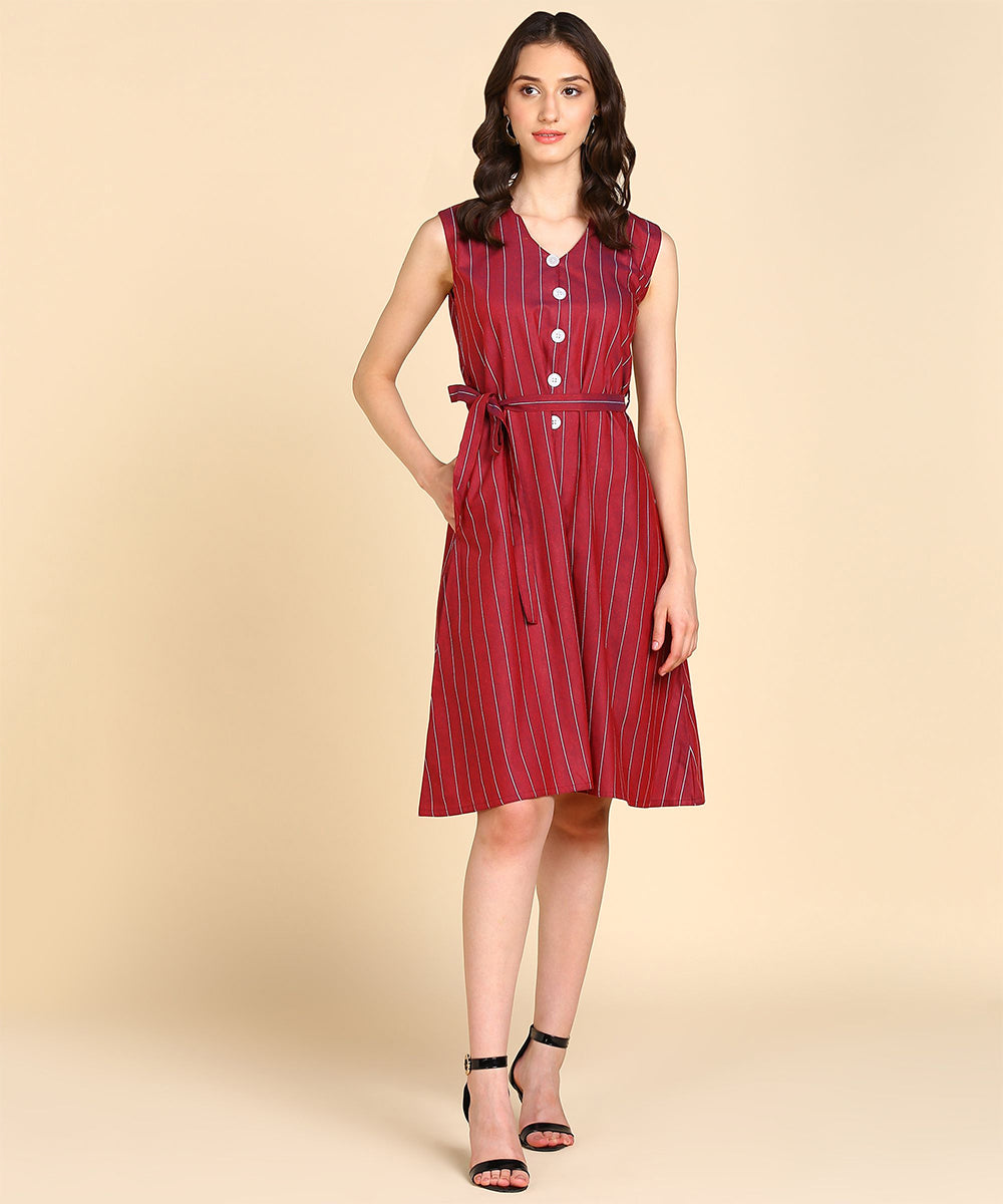 Rudraaksha Stylish Striped Dress For women