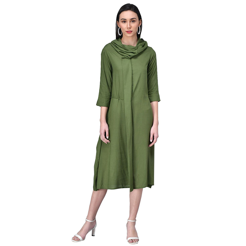 Rudraaksha women cowl neck dress
