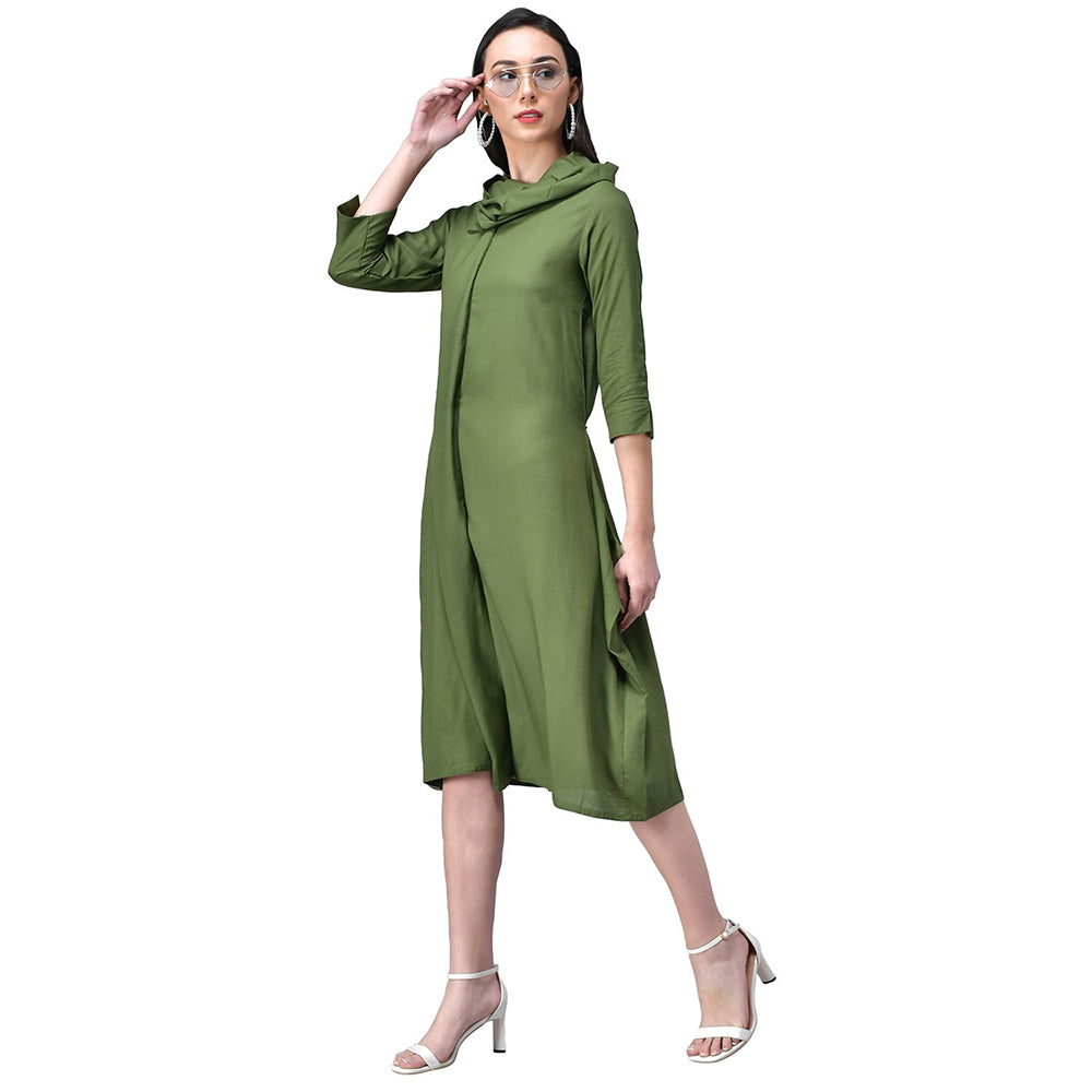 Rudraaksha women cowl neck dress