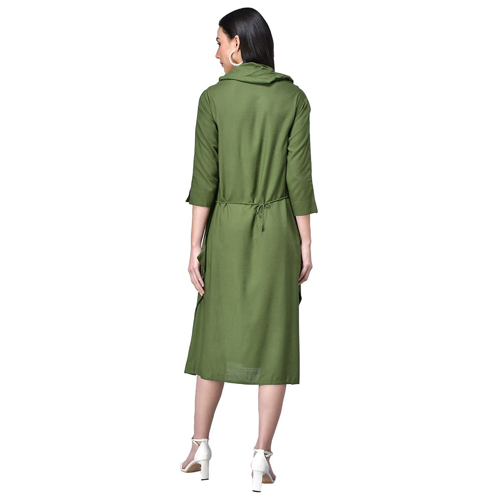 Rudraaksha women cowl neck dress