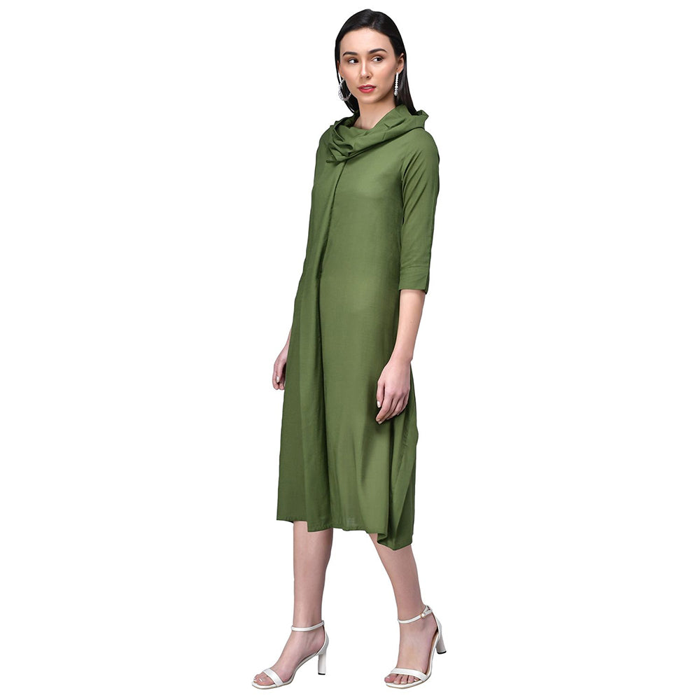 Rudraaksha women cowl neck dress