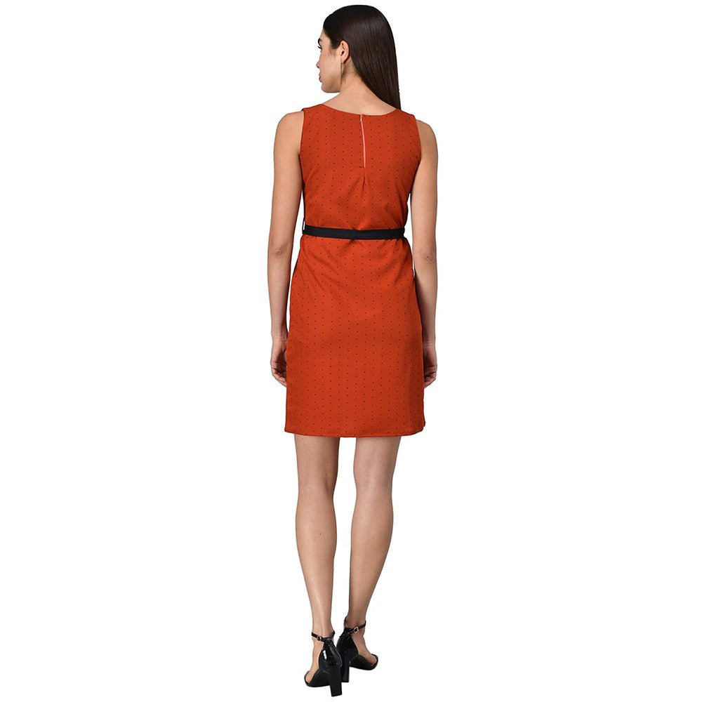 Rudraaksha women crepe polka dot dress