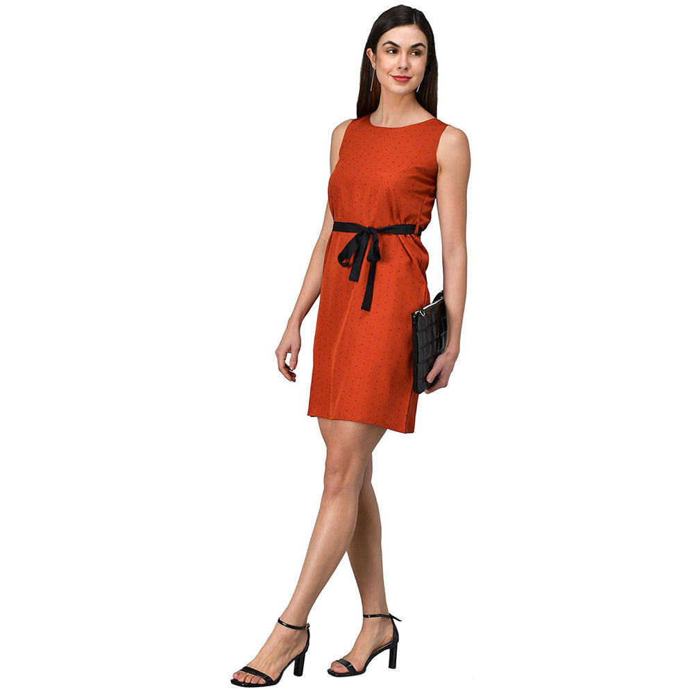 Rudraaksha women crepe polka dot dress