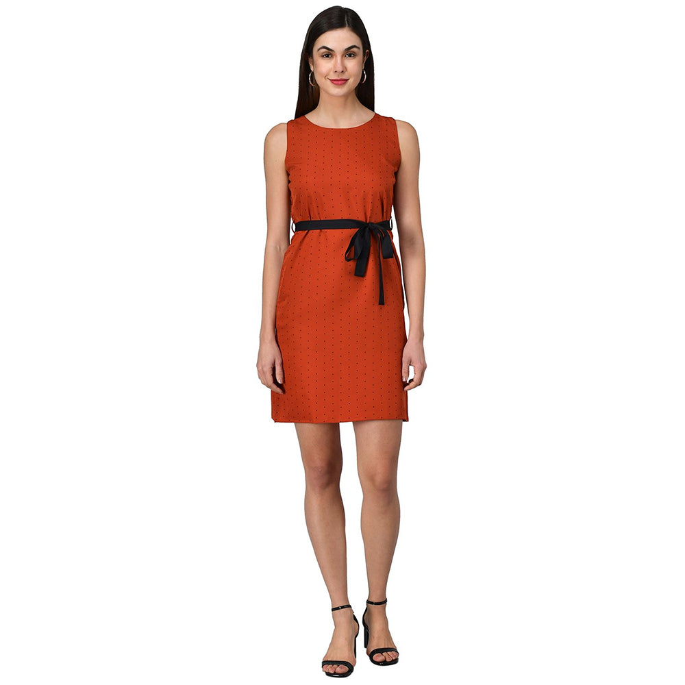 Rudraaksha women crepe polka dot dress