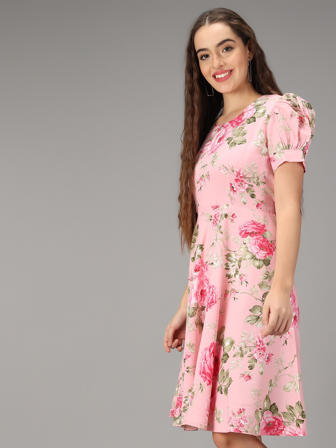 Rudraaksha women printed Aqua Blue stylish Dress