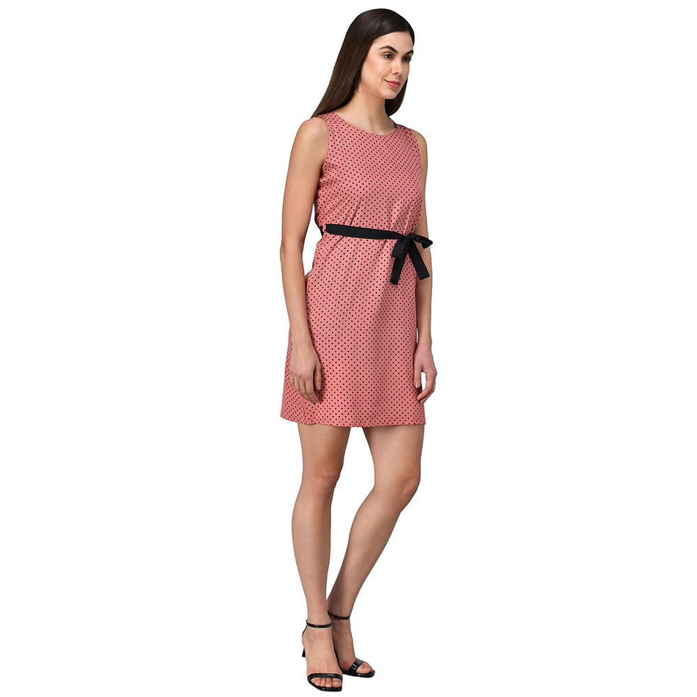 Rudraaksha women crepe polka dot dress