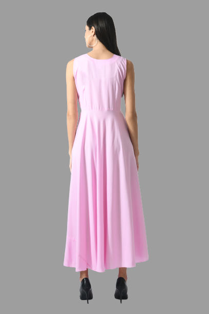 Rudraaksha women stylish and trendy crepe maxi dress with duptta