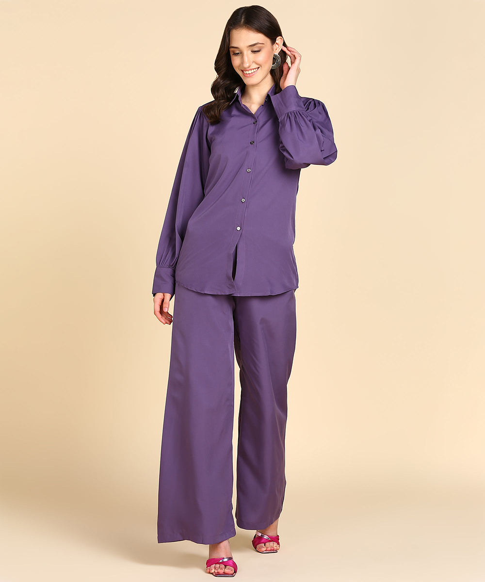 Rudraaksha Stylish solid Co-Ord-Set For women