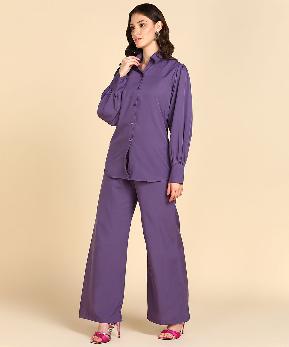 Rudraaksha Stylish solid Co-Ord-Set For women
