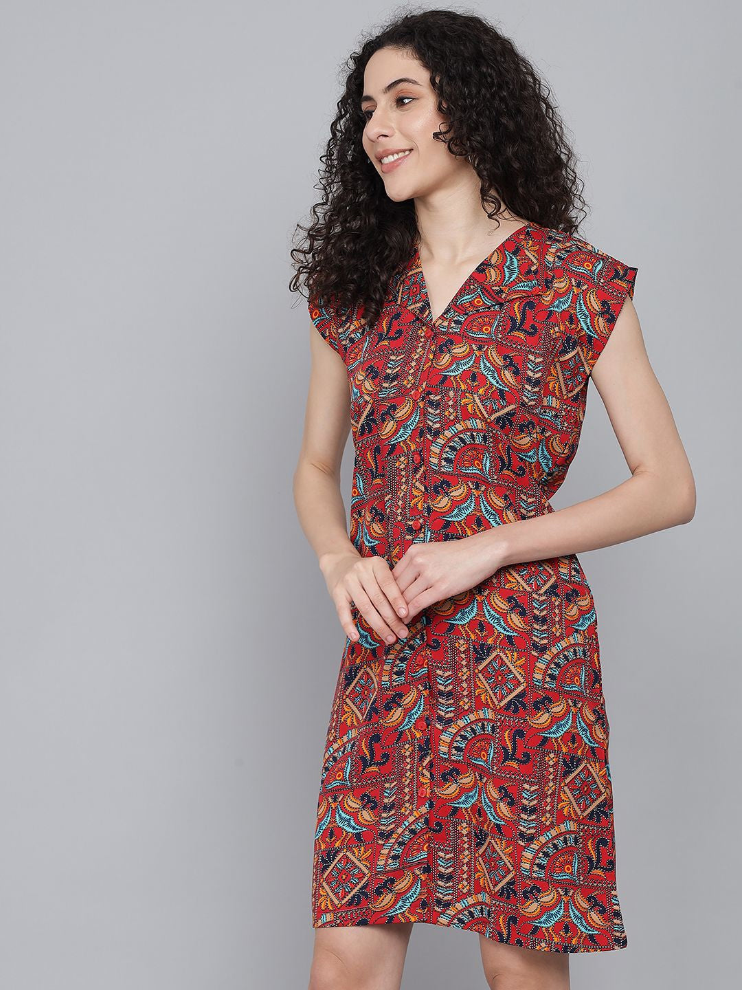 Rudraaksha trendy knee length dress for women