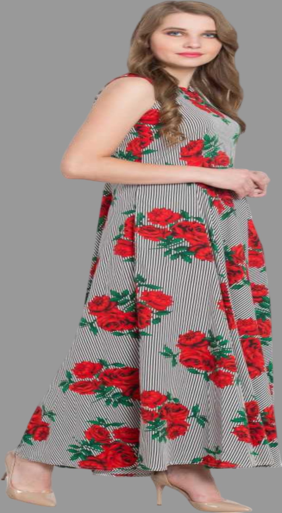 Rudraaksha Floral Sleeveless Maxi Dress