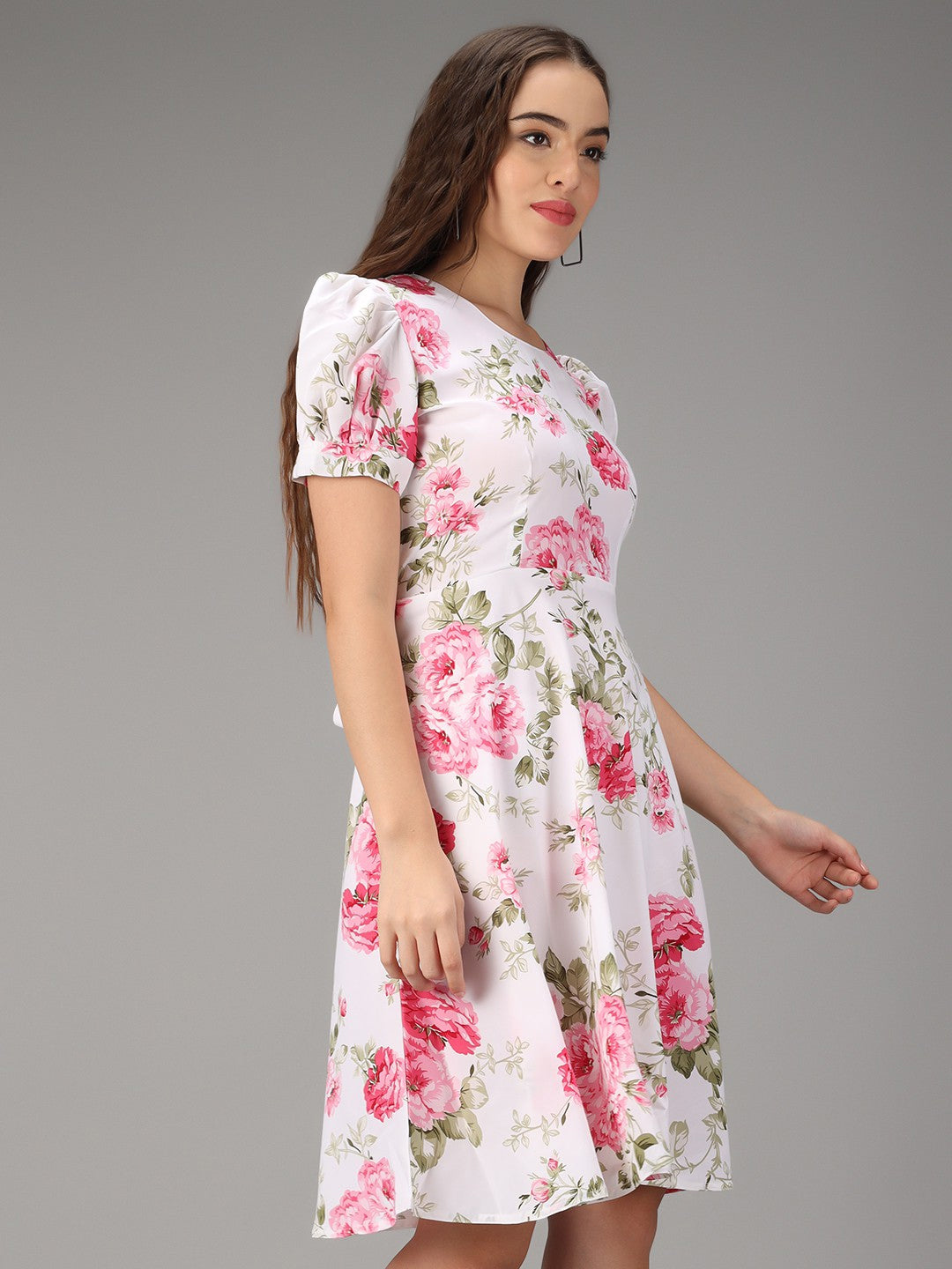 Rudraaksha women printed Aqua Blue stylish Dress