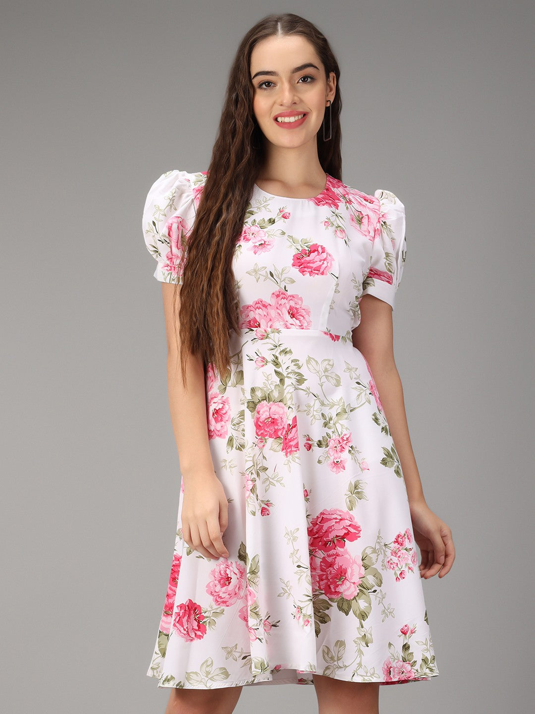 Rudraaksha women printed Aqua Blue stylish Dress