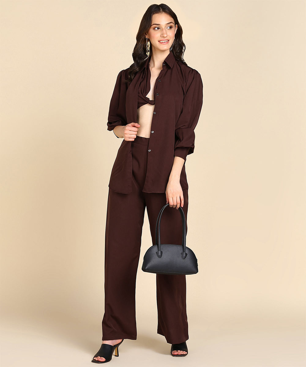 Rudraaksha Stylish solid Co-Ord-Set For women