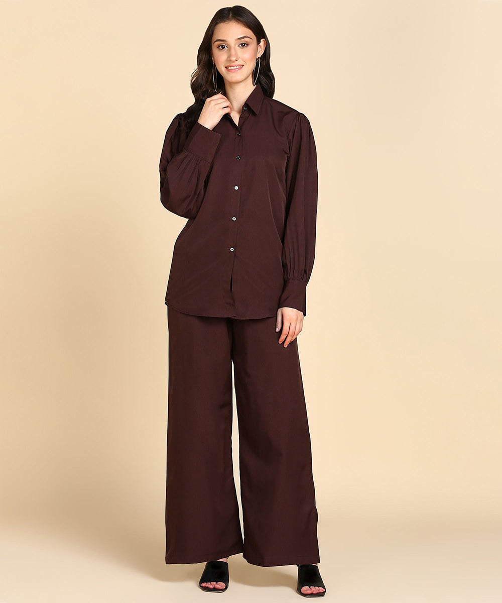 Rudraaksha Stylish solid Co-Ord-Set For women