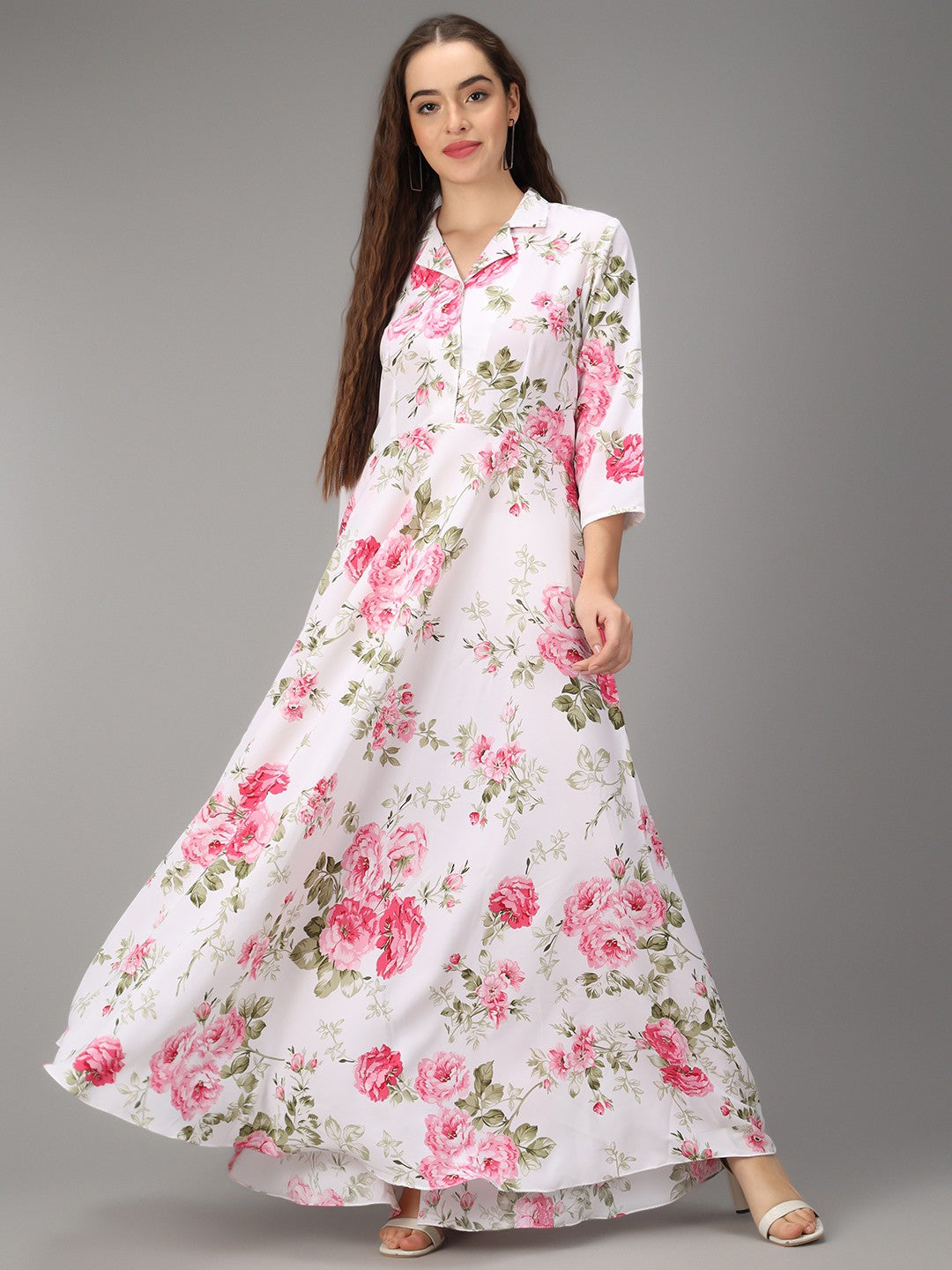 Rudraaksha women printed Aqua Blue stylish Dress