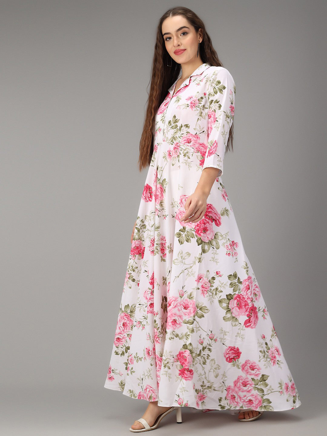 Rudraaksha women printed Aqua Blue stylish Dress