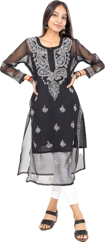 Georgette Chikankari Kurti