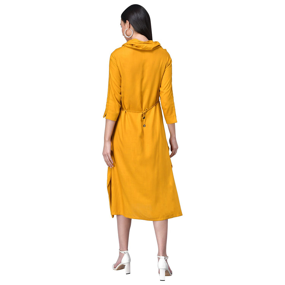 Rudraaksha women cowl neck dress