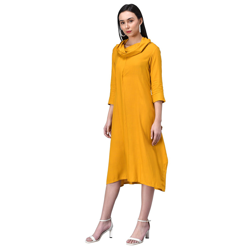 Rudraaksha women cowl neck dress
