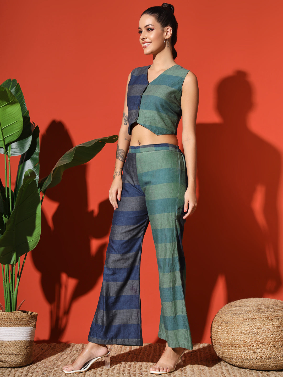 Crop Top and Palazzo Set