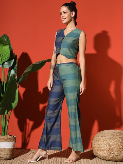 Crop Top and Palazzo Set