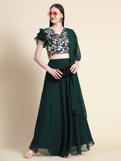 Georgette Readymade Lehenga Choli Set