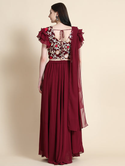Georgette Readymade Lehenga Choli Set