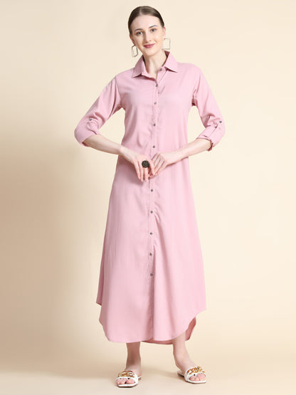 Rudraaksha Striped Long Dress For Women