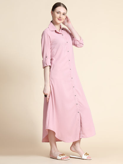 Rudraaksha Striped Long Dress For Women