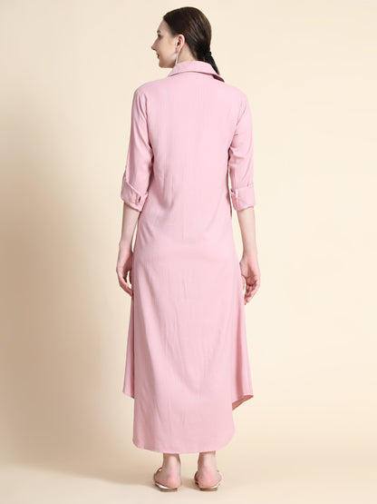 Rudraaksha Striped Long Dress For Women
