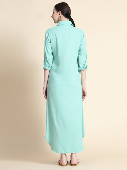 Rudraaksha Striped Long Dress For Women