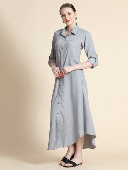 Rudraaksha Striped Long Dress For Women