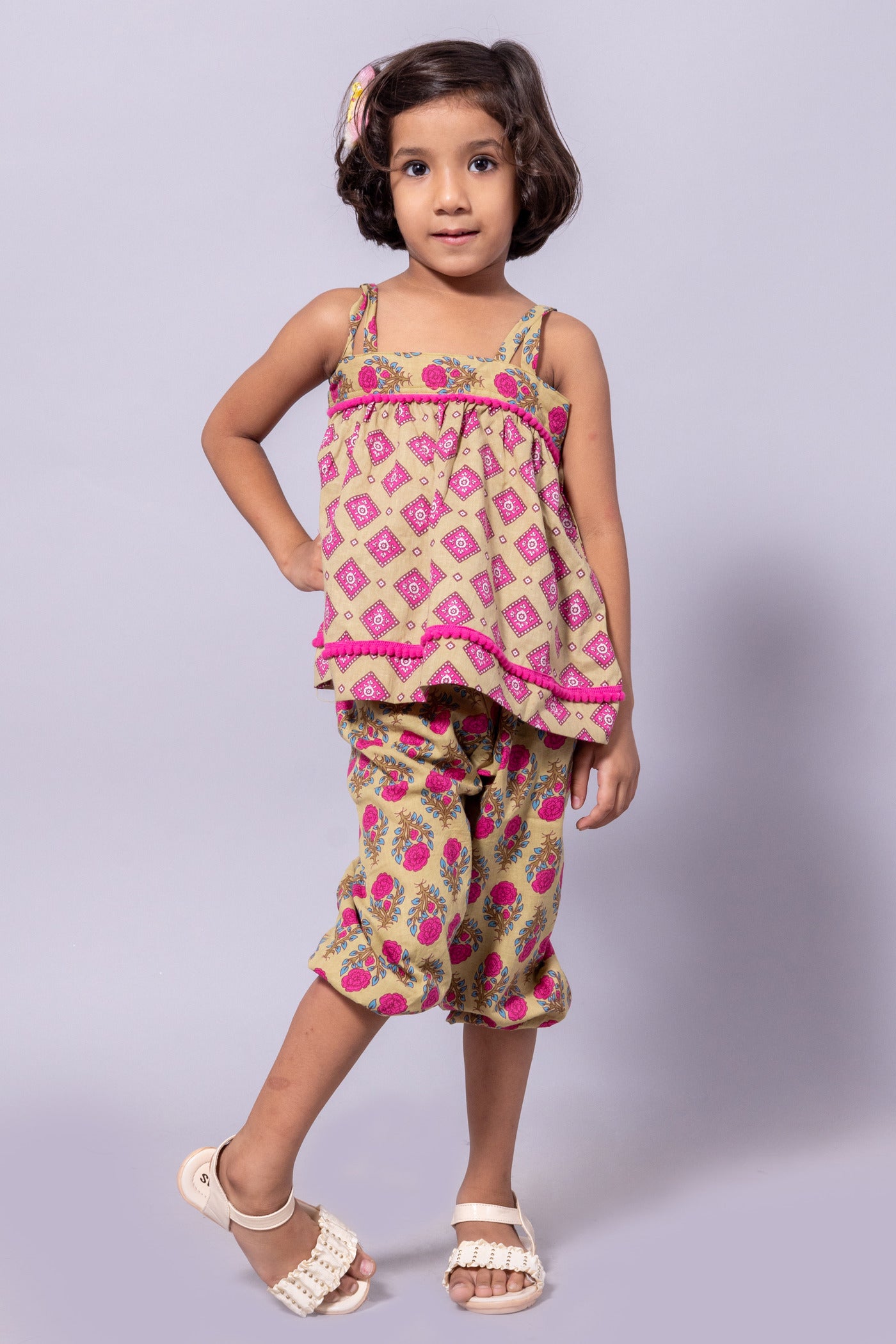 Rudraaksha Girl's Printed Kurti & Palazzo Set