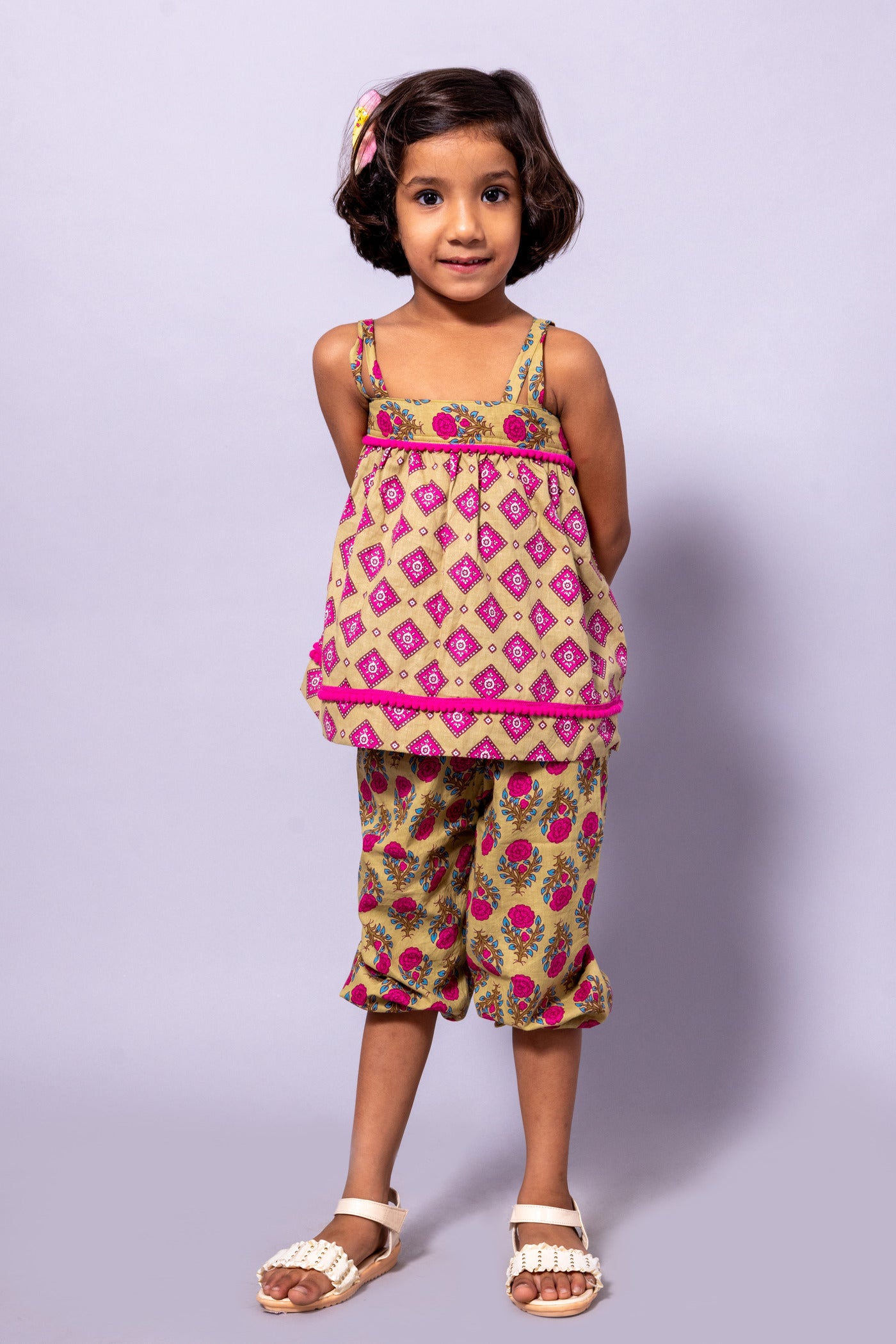 Rudraaksha Girl's Printed Kurti & Palazzo Set