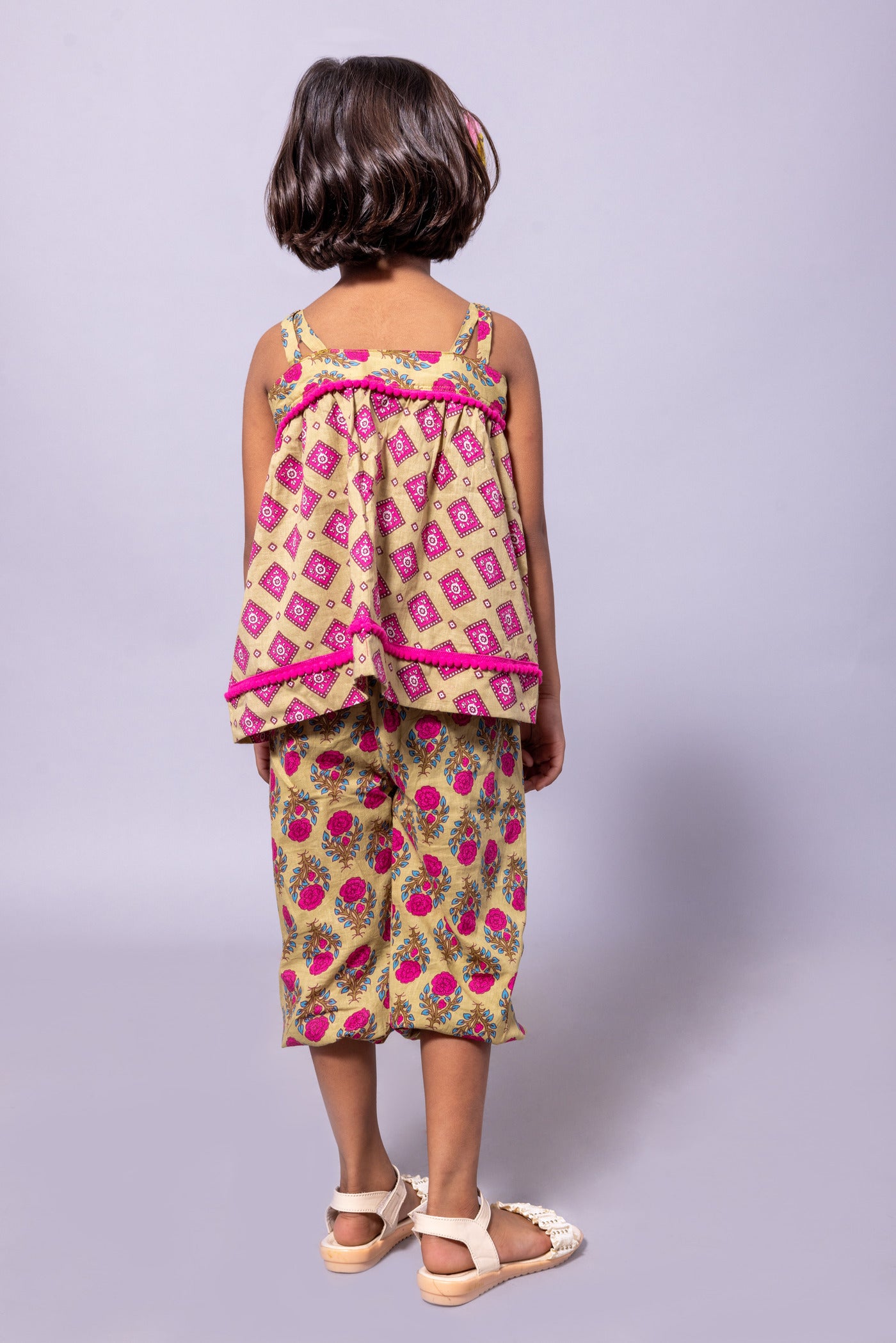Rudraaksha Girl's Printed Kurti & Palazzo Set